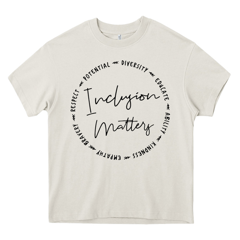 Inclusion Matters With Empathy Bravery Respect Heavy Core Tee by artisFamous | Teevron
