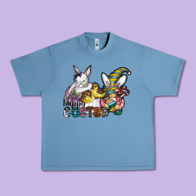Happy Easter Urban Heavy Tee Designed By Cowhidedigitalart
