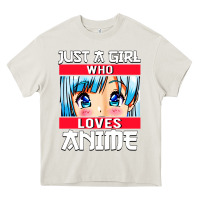 Cream just a girl who loves anime japanese cute Heavy Core Tee - artisFamous