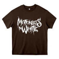 Chocolate Brown motionless in white Heavy Core Tee - artisFamous