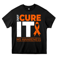 Black just cure it ms multiple sclerosis awareness Heavy Core Tee - artisFamous