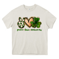 Cream peace love st.patrick's day Heavy Core Tee - Jasminsmagicworld