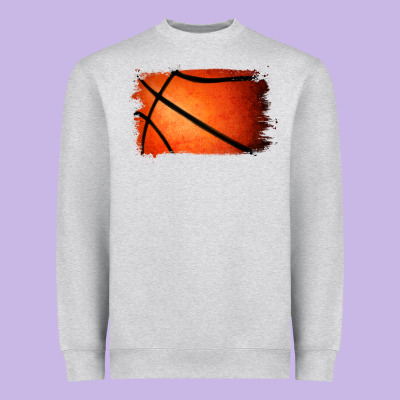 Basketball Brushstroke Heavyweight Sweatshirt Designed By Ranaportraitstore