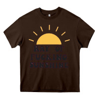Chocolate Brown ray of sunshine Heavy Core Tee - artisFamous