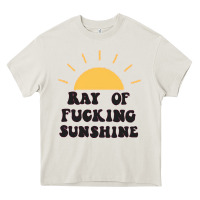 Cream ray of sunshine Heavy Core Tee - artisFamous