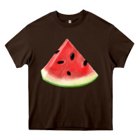Chocolate Brown Watermelon Slice Png Heavy Core Tee - artisFamous