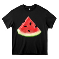 Black Watermelon Slice Png Heavy Core Tee - artisFamous