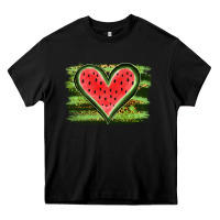 Black Watermelon Heart Heavy Core Tee - artisFamous