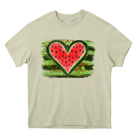 Mossy Watermelon Heart Heavy Core Tee - artisFamous
