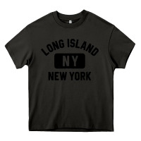 Asphalt long island ny gym style distressed amber print Heavy Core Tee - artisFamous