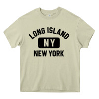 Mossy long island ny gym style distressed amber print Heavy Core Tee - artisFamous