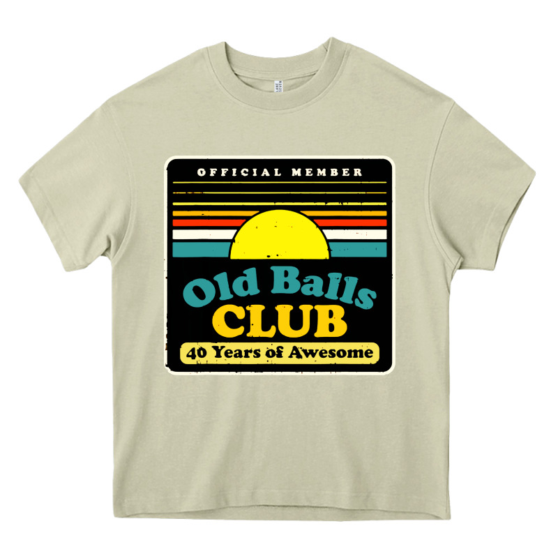 Mens Old Balls Club 40 Years Awesome Heavy Core Tee by artisFamous | Teevron