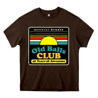 Chocolate Brown mens old balls club 40 years awesome Heavy Core Tee - artisFamous
