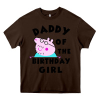Chocolate Brown mens peppa pig daddy of the birthday Heavy Core Tee - artisFamous