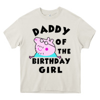 Mens Peppa Pig Daddy Of The Birthday Heavy Core Tee | Teevron