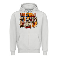 Dove Grey basketball dad Zipper Hoodie - Jasminsmagicworld