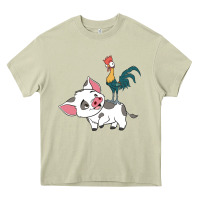 Mossy hei hei rooster and pig funny cartoon Heavy Core Tee - artisFamous