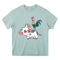Arona hei hei rooster and pig funny cartoon Heavy Core Tee - artisFamous