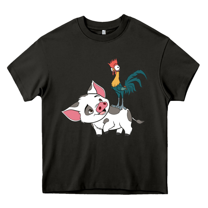 Hei Hei Rooster And Pig Funny Cartoon Heavy Core Tee by artisFamous | Teevron