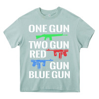 Arona one gun two gun red gun blue gun Heavy Core Tee - artisFamous
