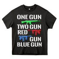 Asphalt one gun two gun red gun blue gun Heavy Core Tee - artisFamous