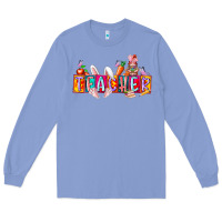 Colony Blue teacher easrter day Long Sleeve Tee - RacoonDesign