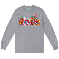 Heather Grey teacher easrter day Long Sleeve Tee - RacoonDesign