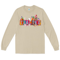 Mushroom teacher easrter day Long Sleeve Tee - RacoonDesign