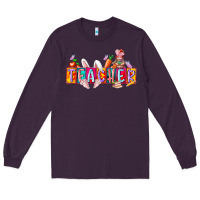 Plum teacher easrter day Long Sleeve Tee - RacoonDesign