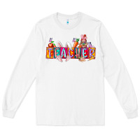 White teacher easrter day Long Sleeve Tee - RacoonDesign