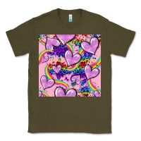 Army Green pride heart seamless pattern Classic Tee - FaDigitalArtStudio