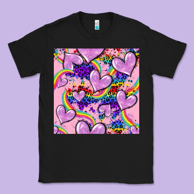 Pride Heart Seamless Pattern Classic Tee Designed By Fadigitalartstudio