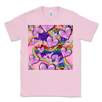 Bubblegum Pink pride heart seamless pattern Classic Tee - FaDigitalArtStudio