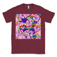 Burgundy pride heart seamless pattern Classic Tee - FaDigitalArtStudio