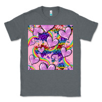 Charcoal Heather pride heart seamless pattern Classic Tee - FaDigitalArtStudio