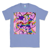 Colony Blue pride heart seamless pattern Classic Tee - FaDigitalArtStudio