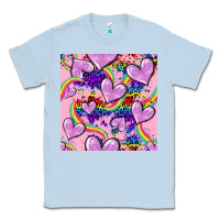 Dusty Blue pride heart seamless pattern Classic Tee - FaDigitalArtStudio