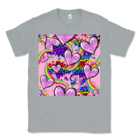 Heather Grey pride heart seamless pattern Classic Tee - FaDigitalArtStudio