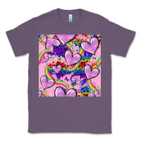 Lavender pride heart seamless pattern Classic Tee - FaDigitalArtStudio