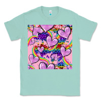Seafoam pride heart seamless pattern Classic Tee - FaDigitalArtStudio