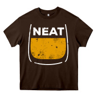 Chocolate Brown neat whiskey glass Heavy Core Tee - artisFamous