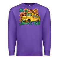 Purple This is How I Roll Woman Bus Driver Premium Sweatshirt - Jasminsmagicworld