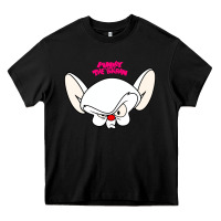 Black pinky and the brain big face Heavy Core Tee - artisFamous