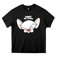 Black pinky and the brain big face Heavy Core Tee - artisFamous