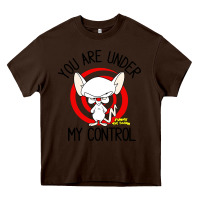 Chocolate Brown pinky and the brain you are under my control Heavy Core Tee - artisFamous