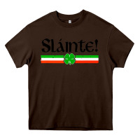 Chocolate Brown slainte shirt irish cheers toast shamrock Heavy Core Tee - artisFamous
