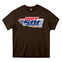 Chocolate Brown Indy 500 Heavy Core Tee - artisFamous