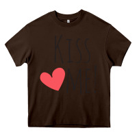 Chocolate Brown Kiss Me Heavy Core Tee - artisFamous