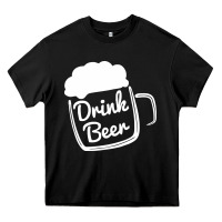 Black cool drink beer Heavy Core Tee - artisFamous