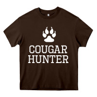 Chocolate Brown cougar hunter Heavy Core Tee - artisFamous